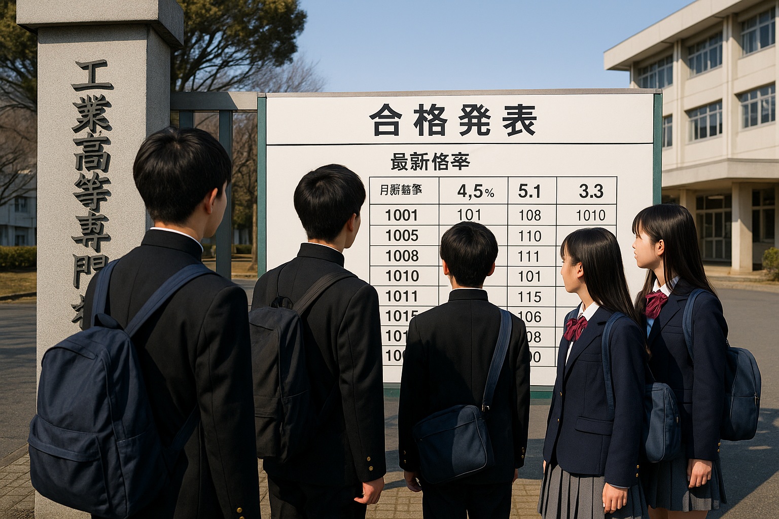 高専入試の難易度ランキングと最新倍率（令和7年度）